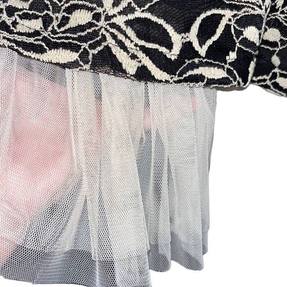 RYU black and cream tulle dress medium NWT - Picture 5 of 7